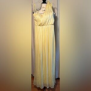 BCBGMaxAzria One-Shoulder Yellow Dress